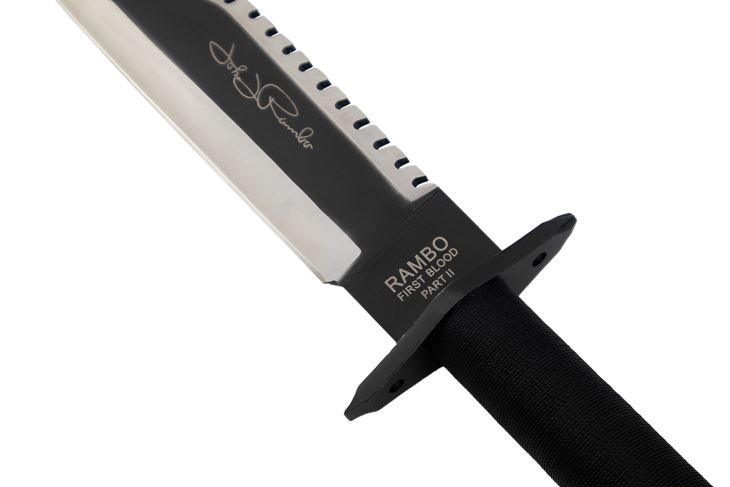 RAMBO FIRST BLOOD PART 2 SURVIVAL HUNTING KNIFE WITH LEATHER SHEATH