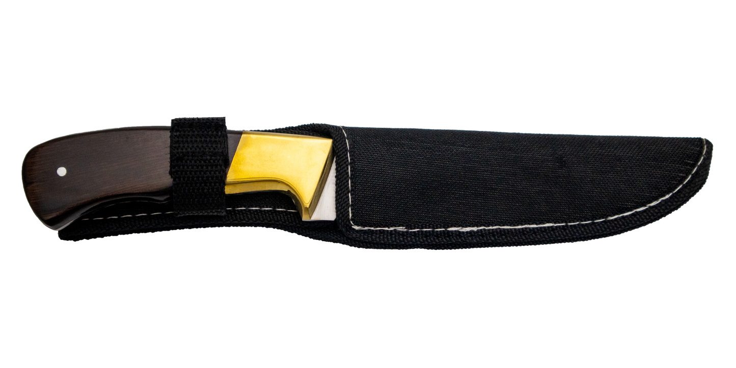 A0017 FIXED BLADE HUNTING KNIFE WITH NYLON SHEATH
