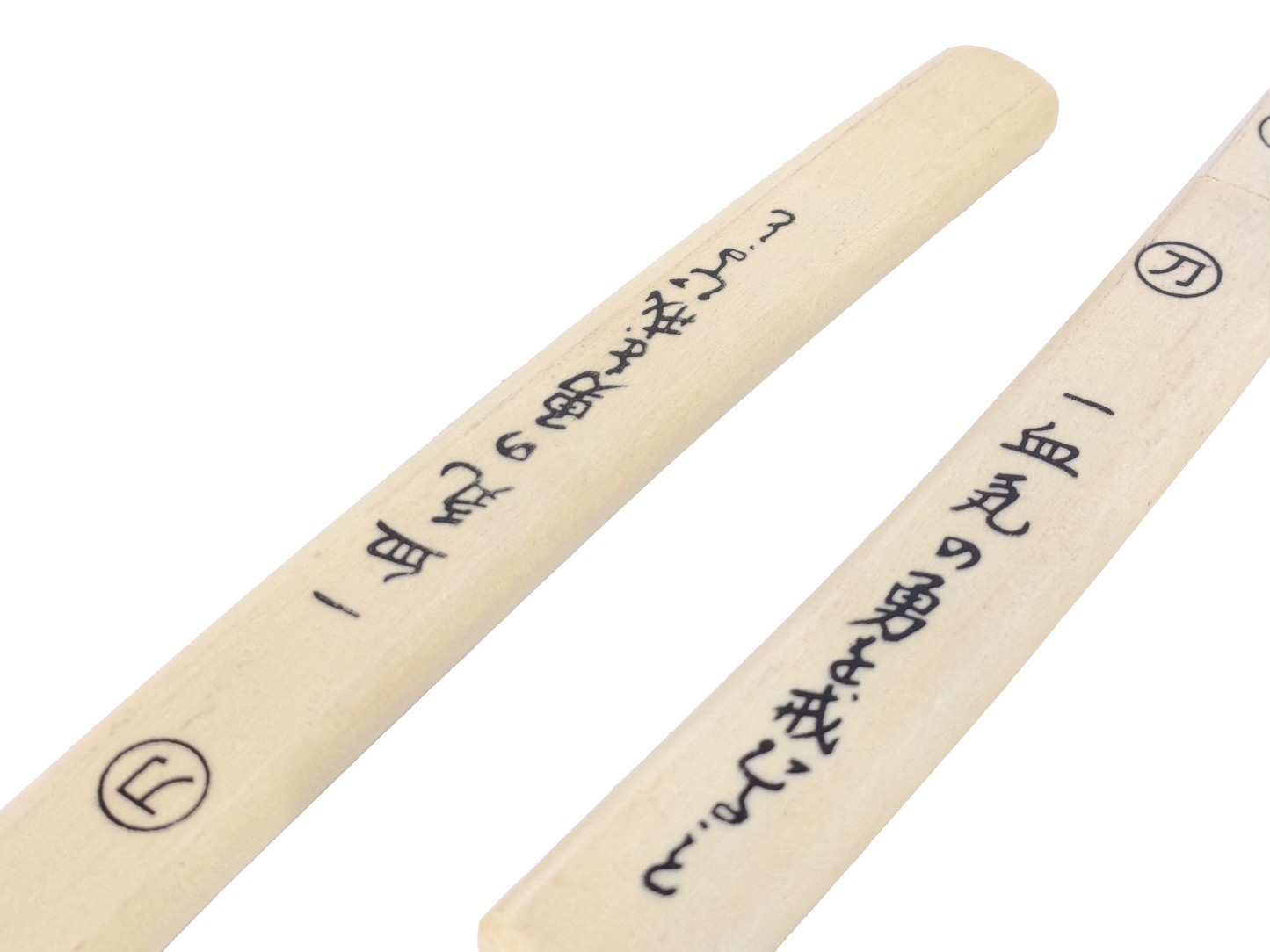 BEIGE JAPANESE SAMURAI MINIATURE TRIPLE SWORD SET