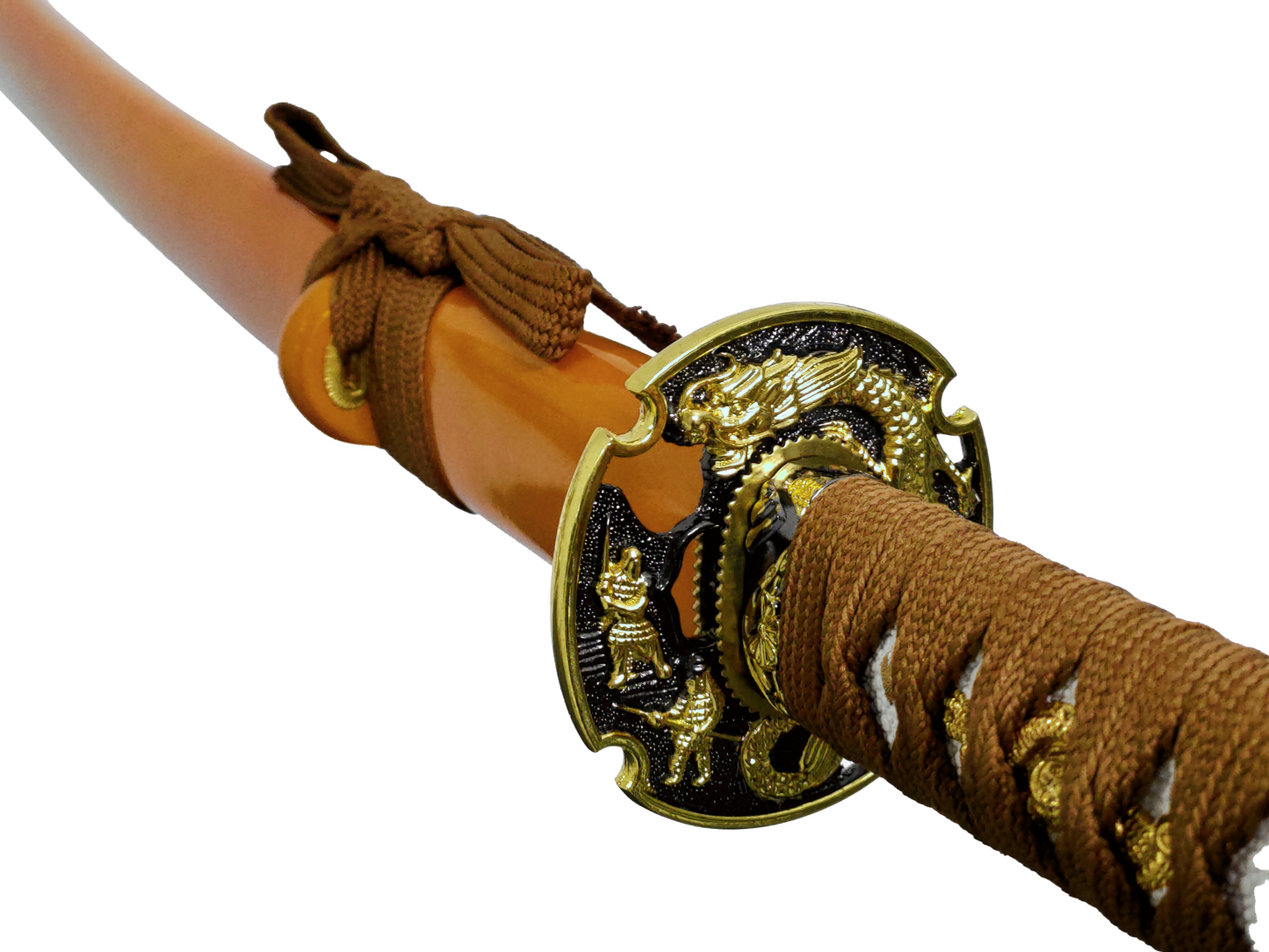 GOLD DRAGON KATANA FULL TANG JAPANESE CARBON STEEL SAMURAI SWORD