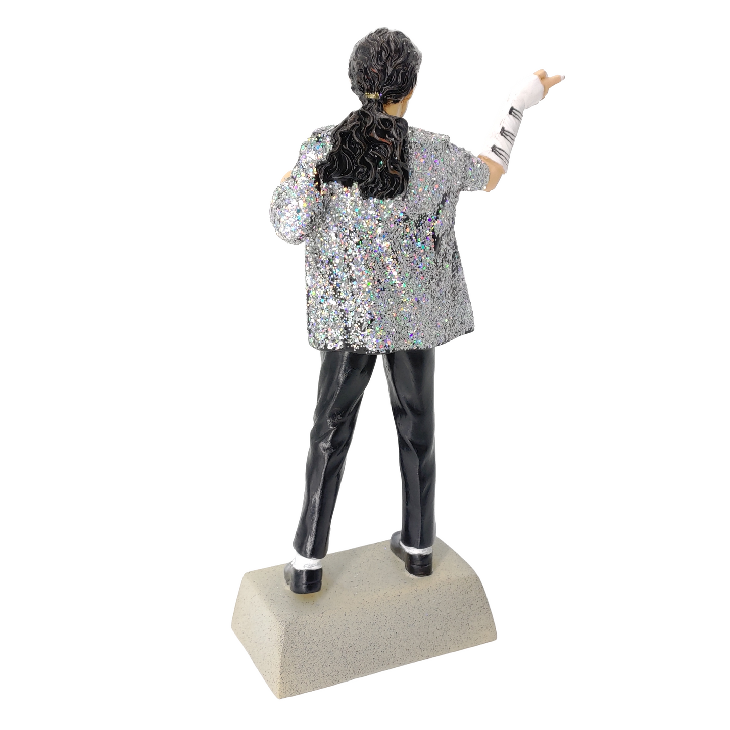 MICHAEL JACKSON OPEN SILVER JACKET MEMORIAL FIGURINE