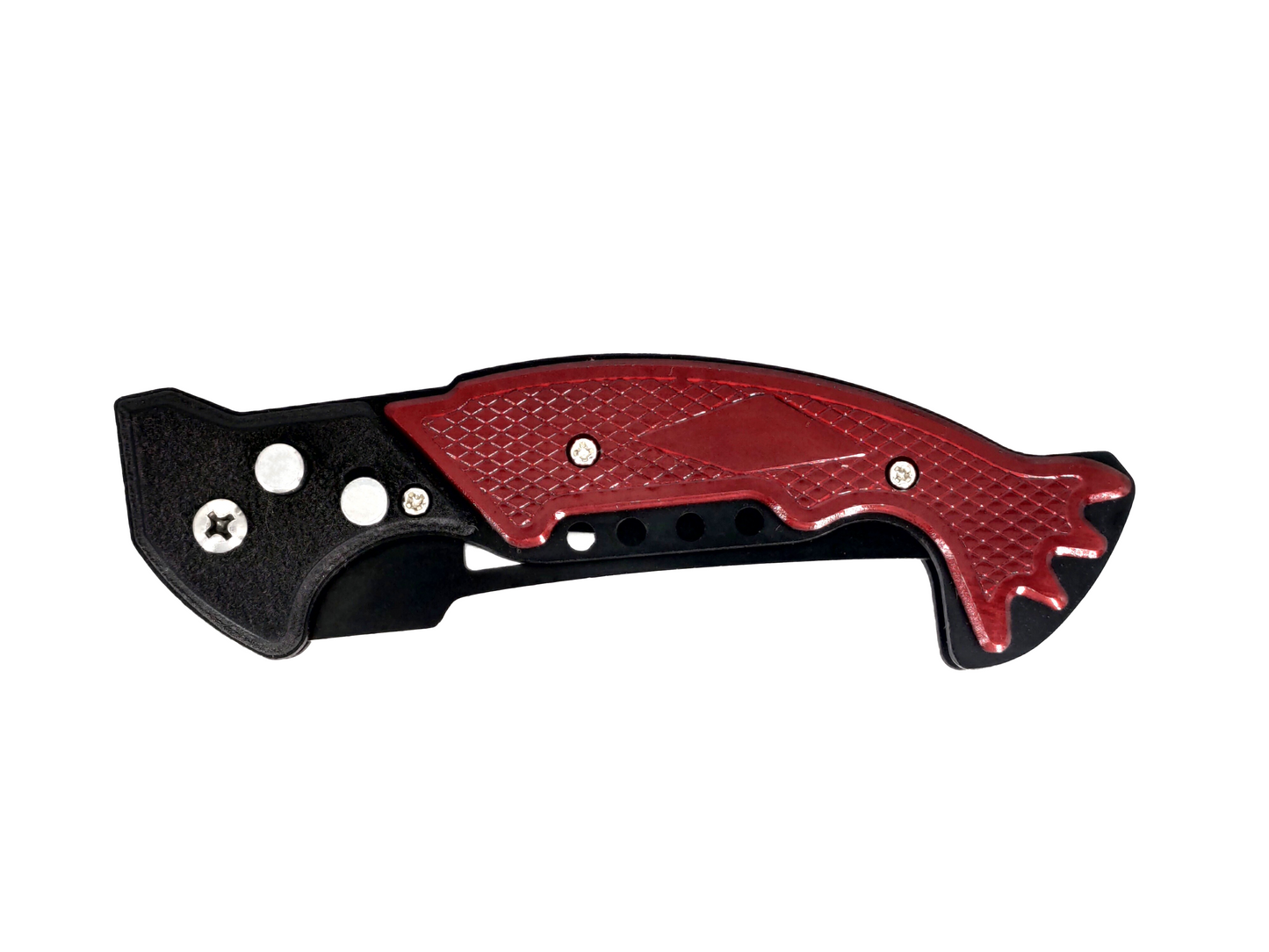 POCKET FOLDING CAMPING KNIFE BLACK OXIDE COATED BLADE WITH SAFETY LOCK