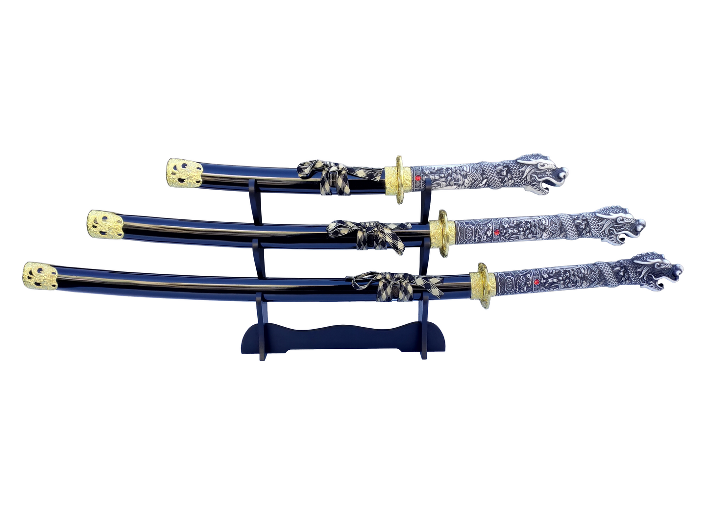 DRAGONHEAD KATANA HIGHLANDER SWORD TRIPLE SWORD SET BY DUNCAN MACLEOD