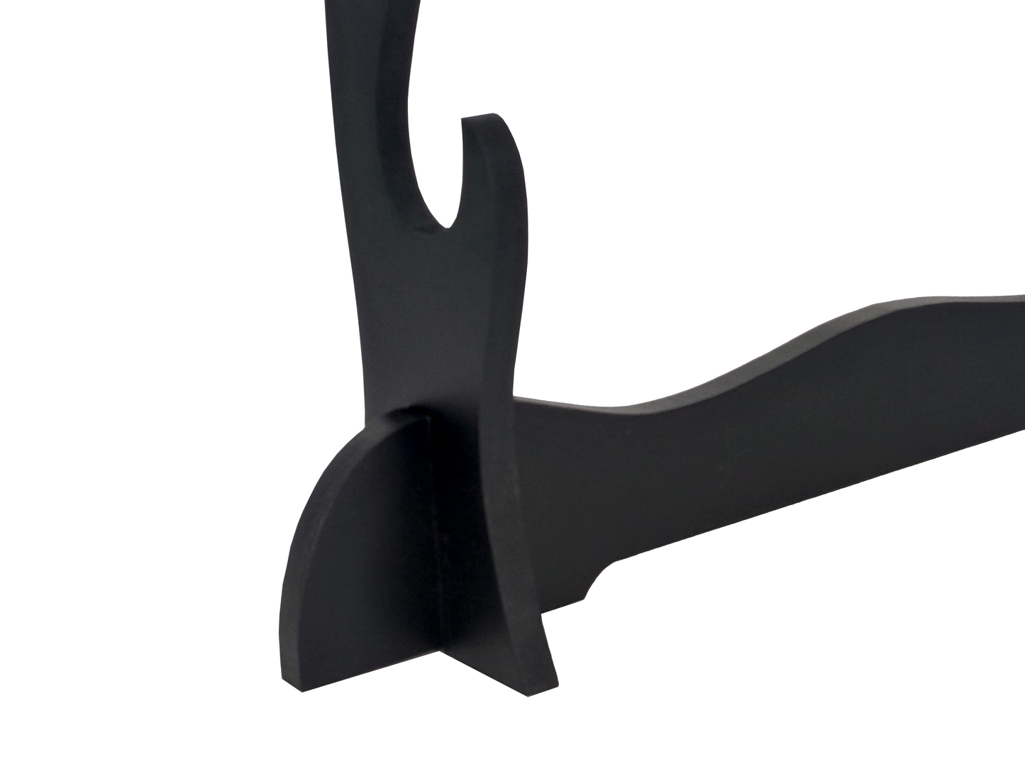 BLACK WOOD DOUBLE SWORD DISPLAY STAND FOR SAMURAI & KATANA SWORDS