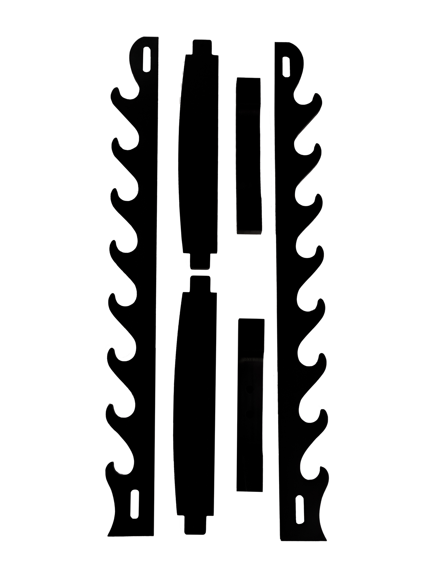 BLACK WOOD SET OF 8 SWORD DISPLAY STAND FOR SAMURAI & KATANA SWORDS