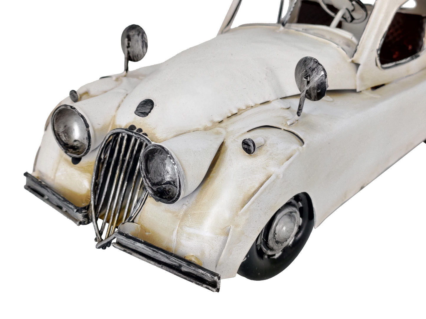 WHITE JAGUAR XK140 VINTAGE MODEL CAR DIECAST MODEL