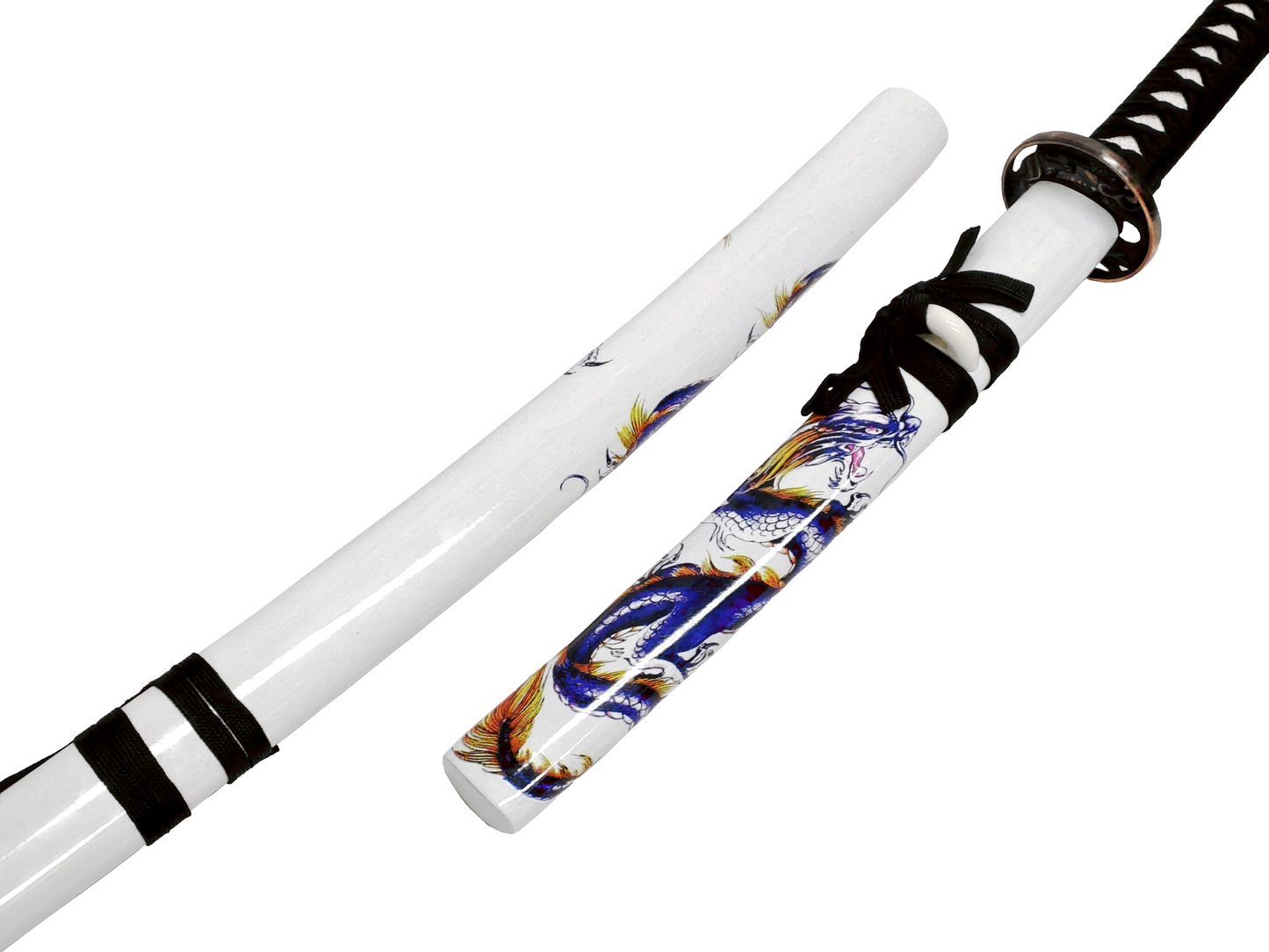 BLUE DRAGON JAPANESE SAMURAI TRIPLE SWORD SET