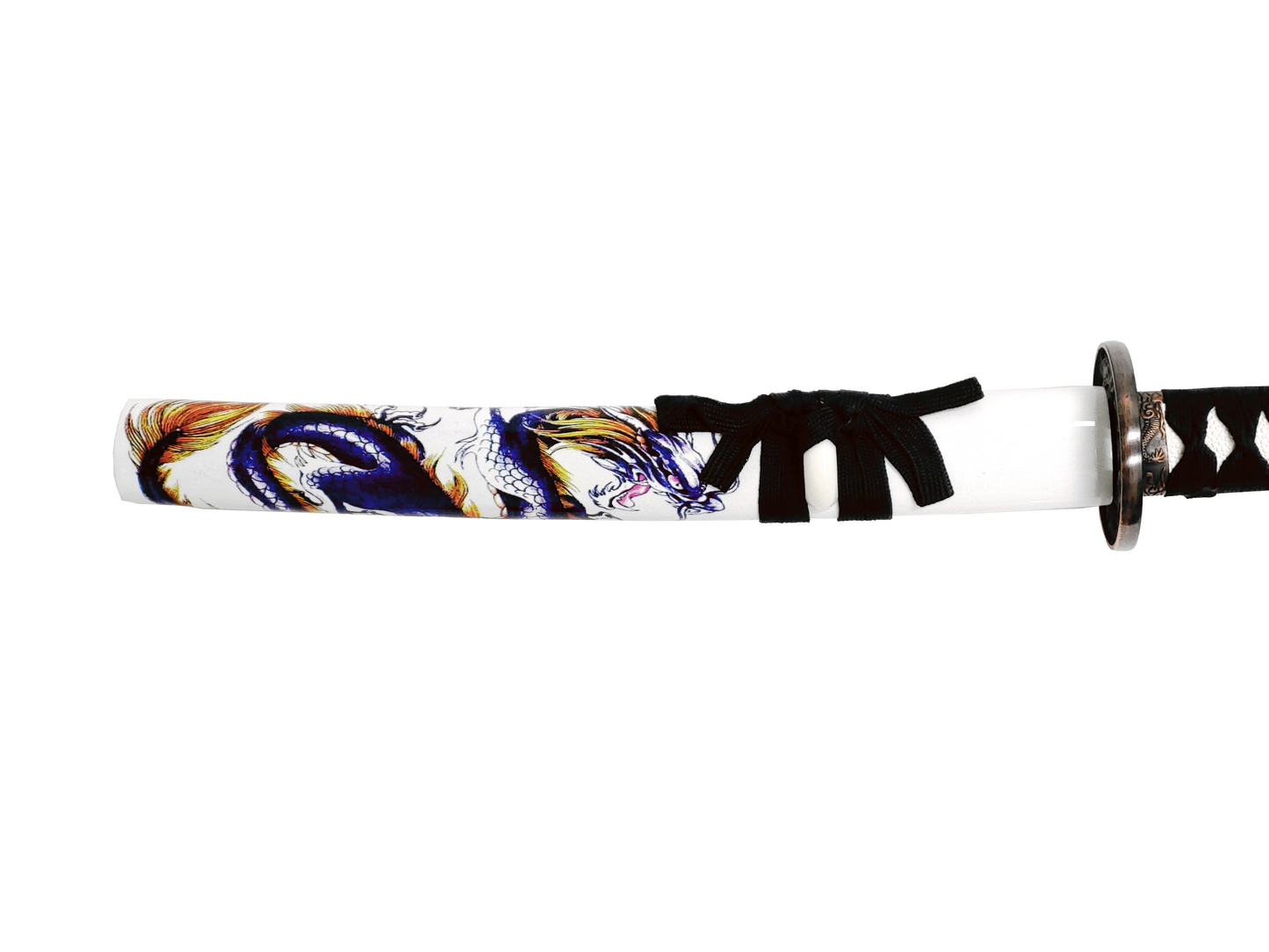 BLUE DRAGON JAPANESE SAMURAI TRIPLE SWORD SET