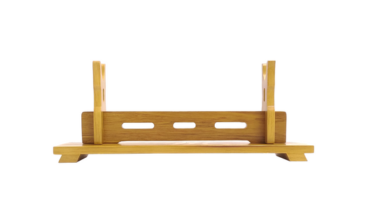 GOLDEN BAMBOO WOODEN PREMIUM SINGLE SWORD DISPLAY STAND FOR SAMURAI & KATANA SWORDS
