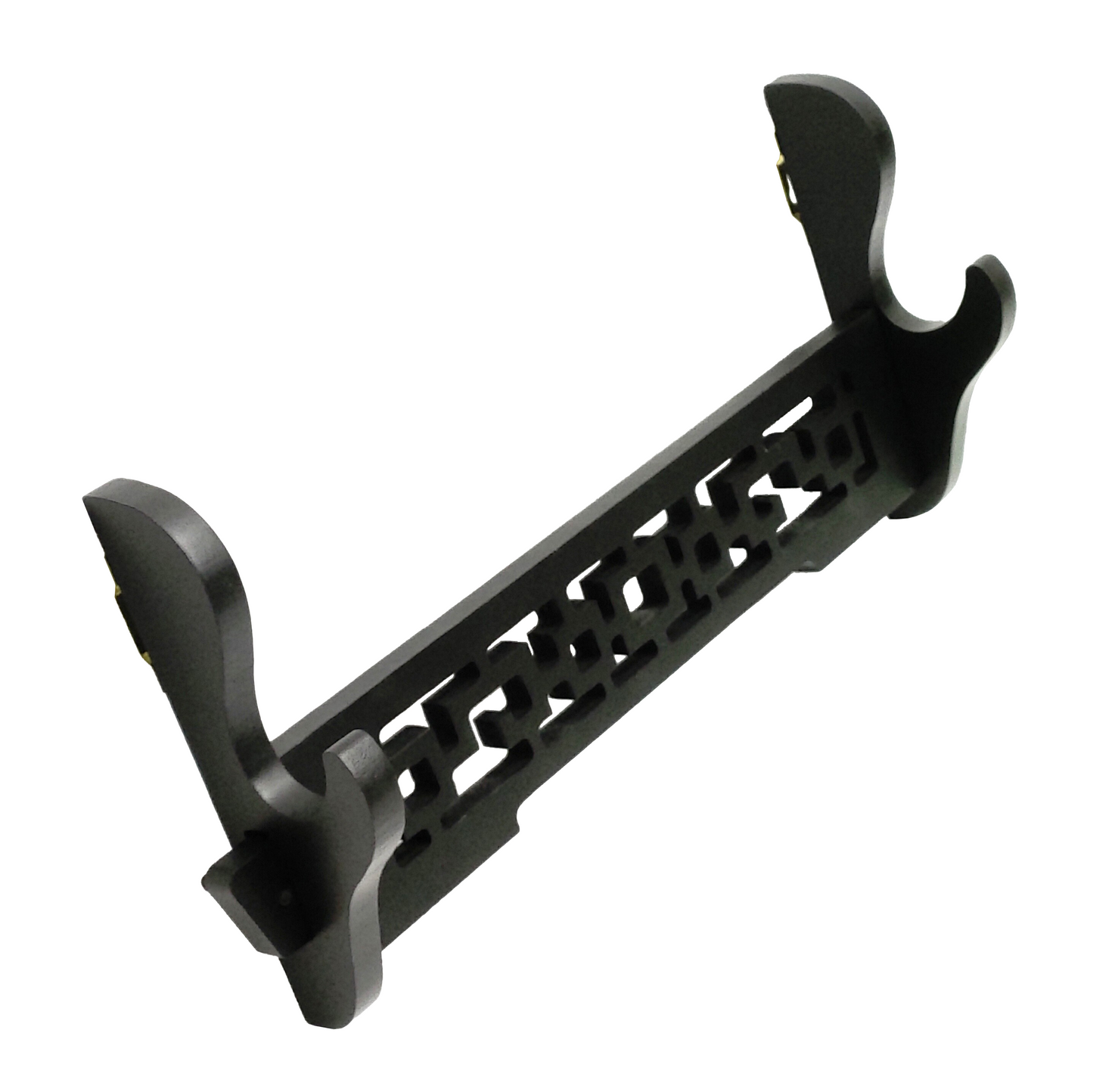 BLACK WOOD CLASSICAL HOLLOW PATTERN PREMIUM SINGLE SWORD DISPLAY STAND FOR SAMURAI & KATANA SWORDS
