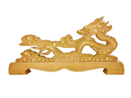 GOLDEN TREASURED DRAGON PREMIUM SINGLE SWORD DISPLAY STAND FOR SAMURAI & KATANA SWORDS