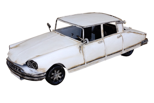 WHITE CITROËN DS VINTAGE CAR DIECAST MODEL