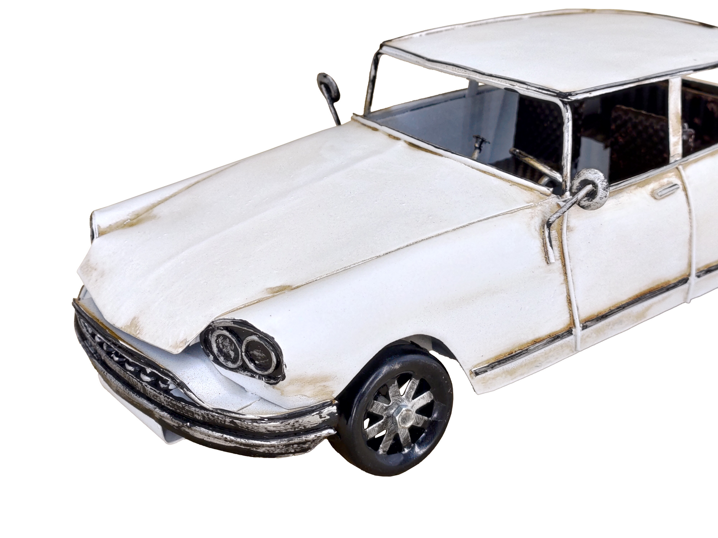 WHITE CITROËN DS VINTAGE CAR DIECAST MODEL