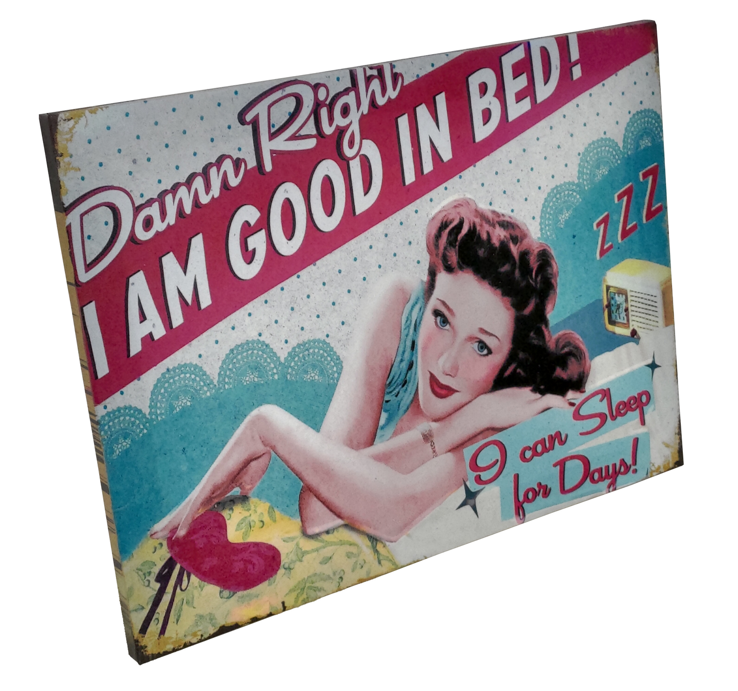 DAMN RIGHT - I AM GOOD IN BED: I CAN SLEEP FOR DAYS CANVAS PRINT