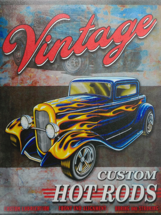 VINTAGE HOT RODS CANVAS PRINT