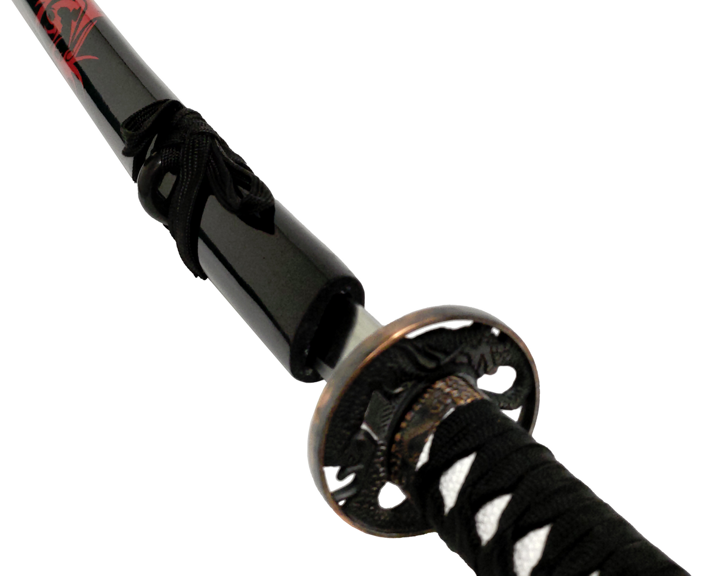 RED DRAGON JAPANESE SAMURAI TRIPLE SWORD SET