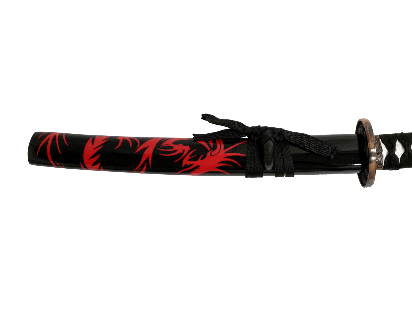 RED DRAGON JAPANESE SAMURAI TRIPLE SWORD SET