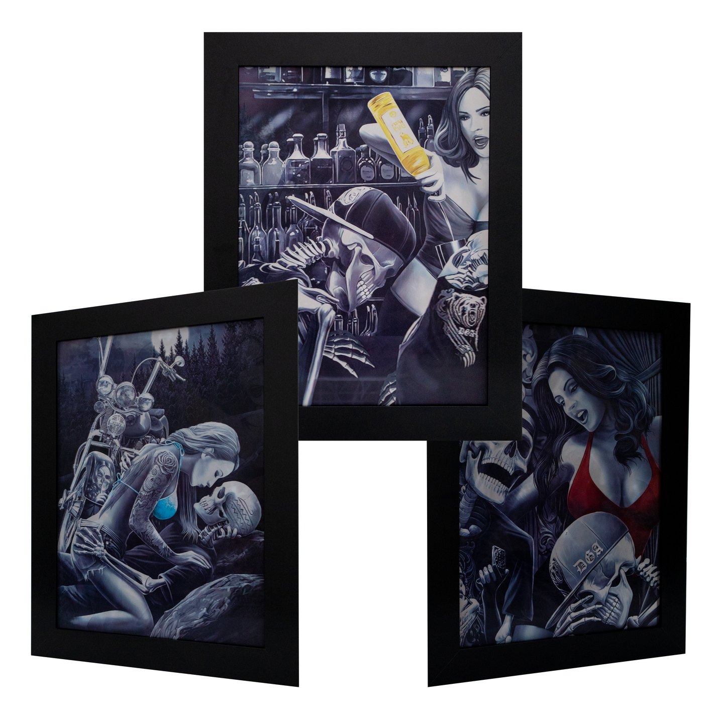 WOMAN WITH SKELETON LENTICULAR 3D PRINT