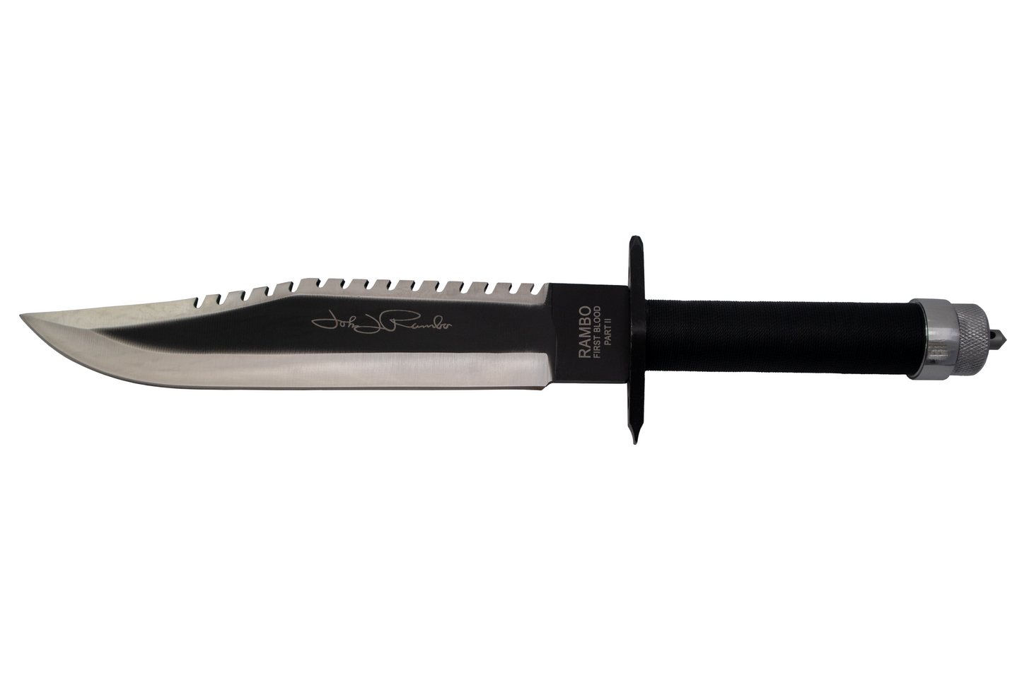 RAMBO FIRST BLOOD PART 2 SURVIVAL HUNTING KNIFE WITH LEATHER SHEATH