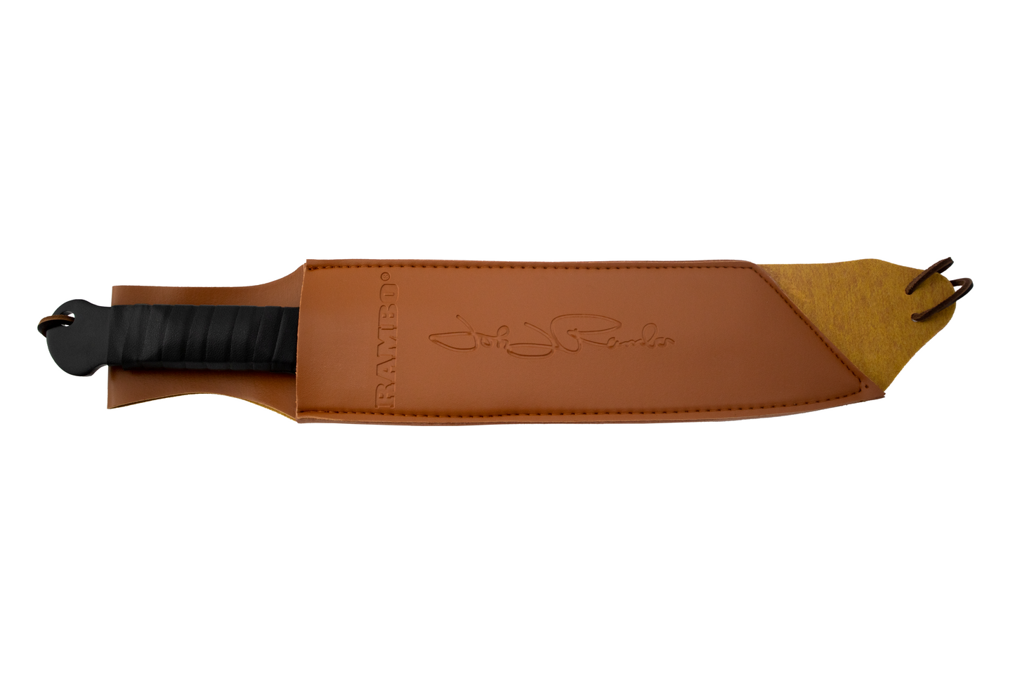 RAMBO PART IV MACHETE KNIFE SIGNATURE EDITION HUNTING KNIFE WITH LEATHER SHEATH
