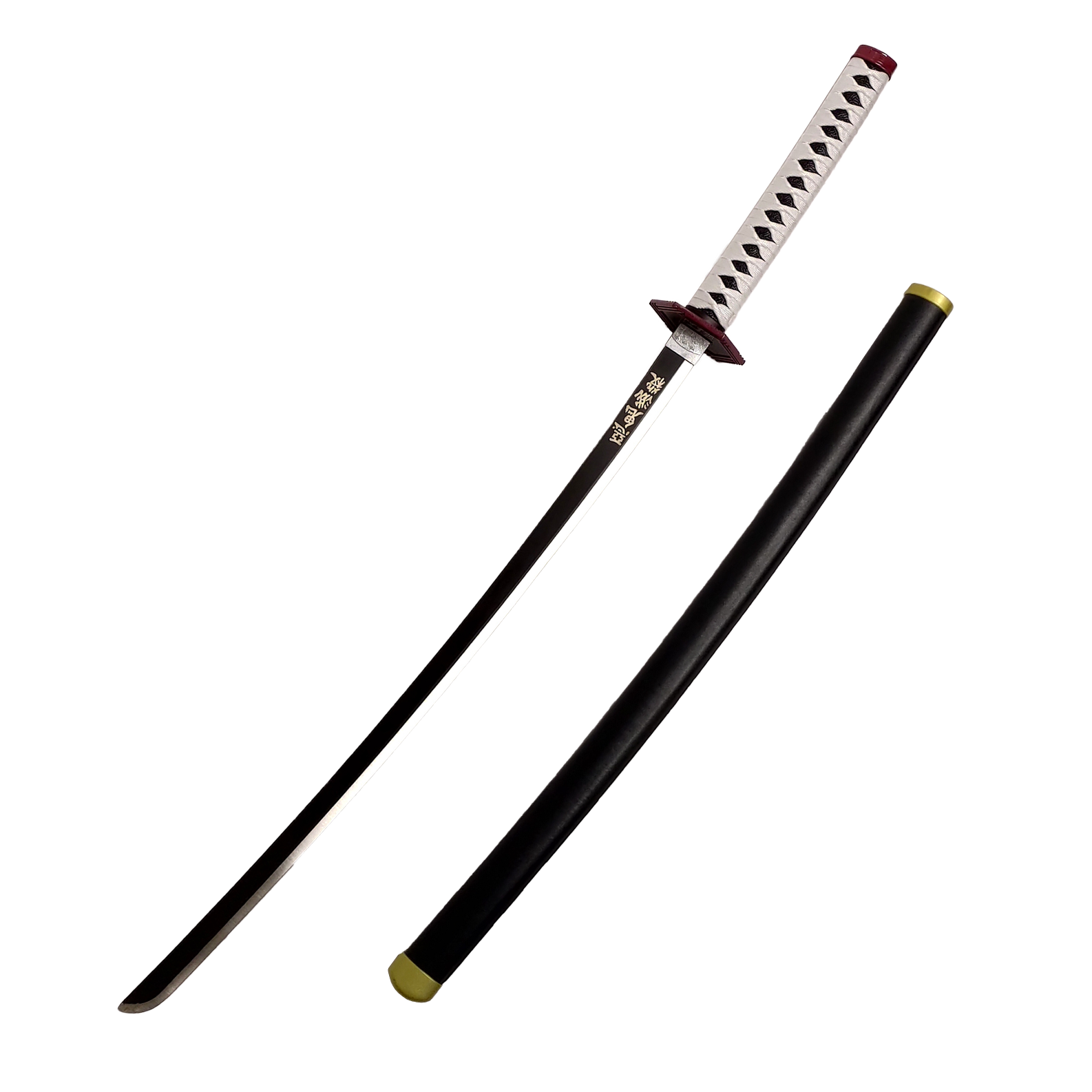 DEMON SLAYER – GIYU TOMIOKA'S NICHIRIN SWORD (with LEATHER sheath and – FF  COLLECTIBLES