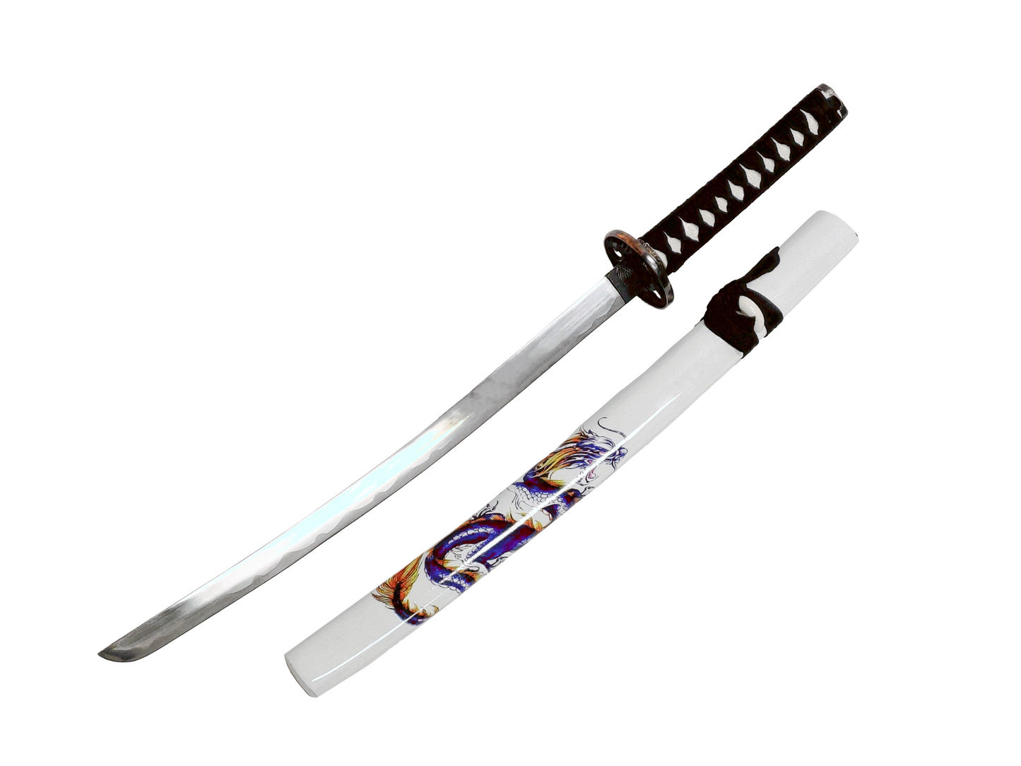 BLUE DRAGON JAPANESE SAMURAI TRIPLE SWORD SET