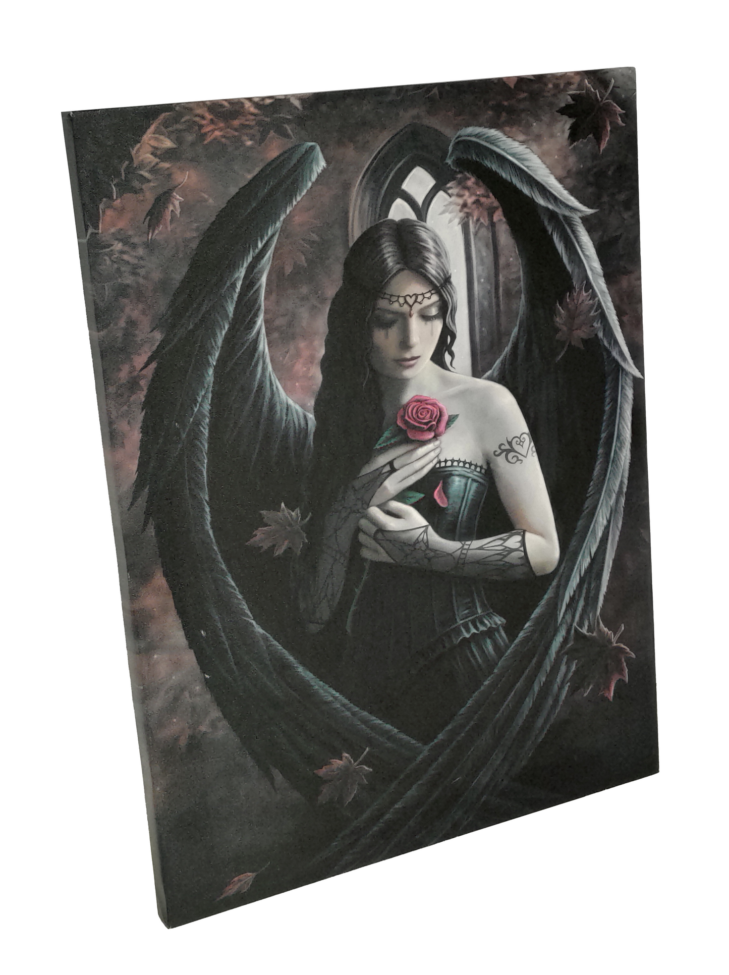ANNE STOKES GOTHIC ROSE ANGEL ROSE FAIRY CANVAS PRINT