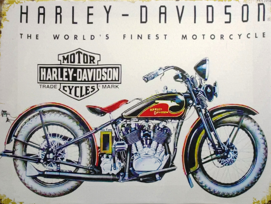 HARLEY-DAVIDSON THE WORLD'S FINEST MOTORCYCLE CANVAS PRINT