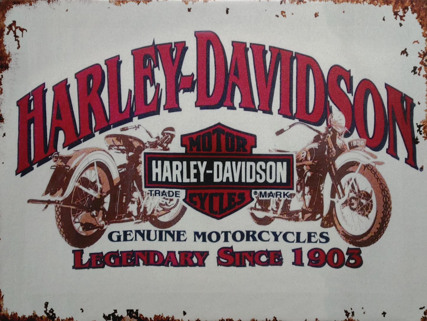 HARLEY-DAVIDSON GENUINE MOTORCYCLES CANVAS PRINT