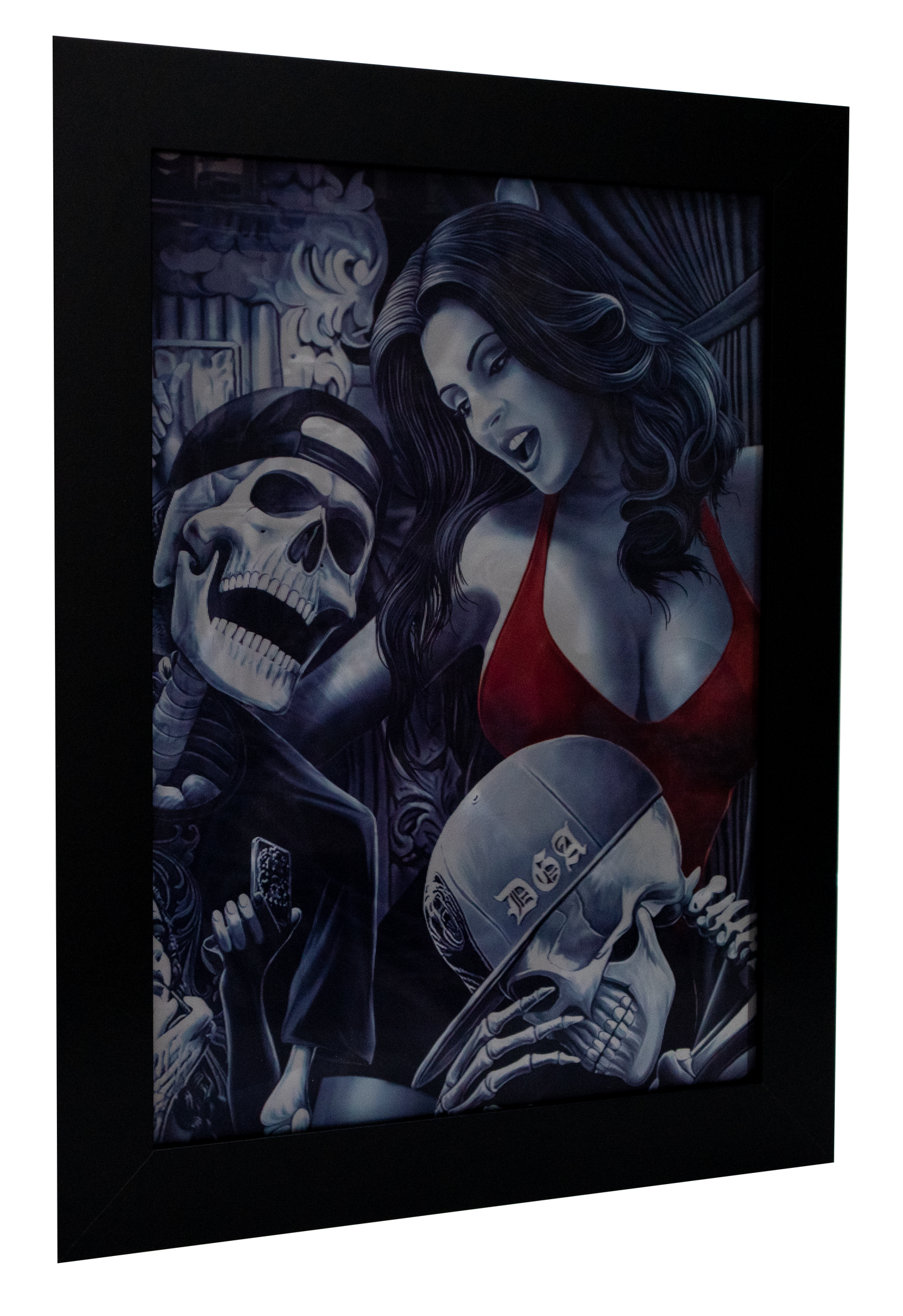 WOMAN WITH SKELETON LENTICULAR 3D PRINT
