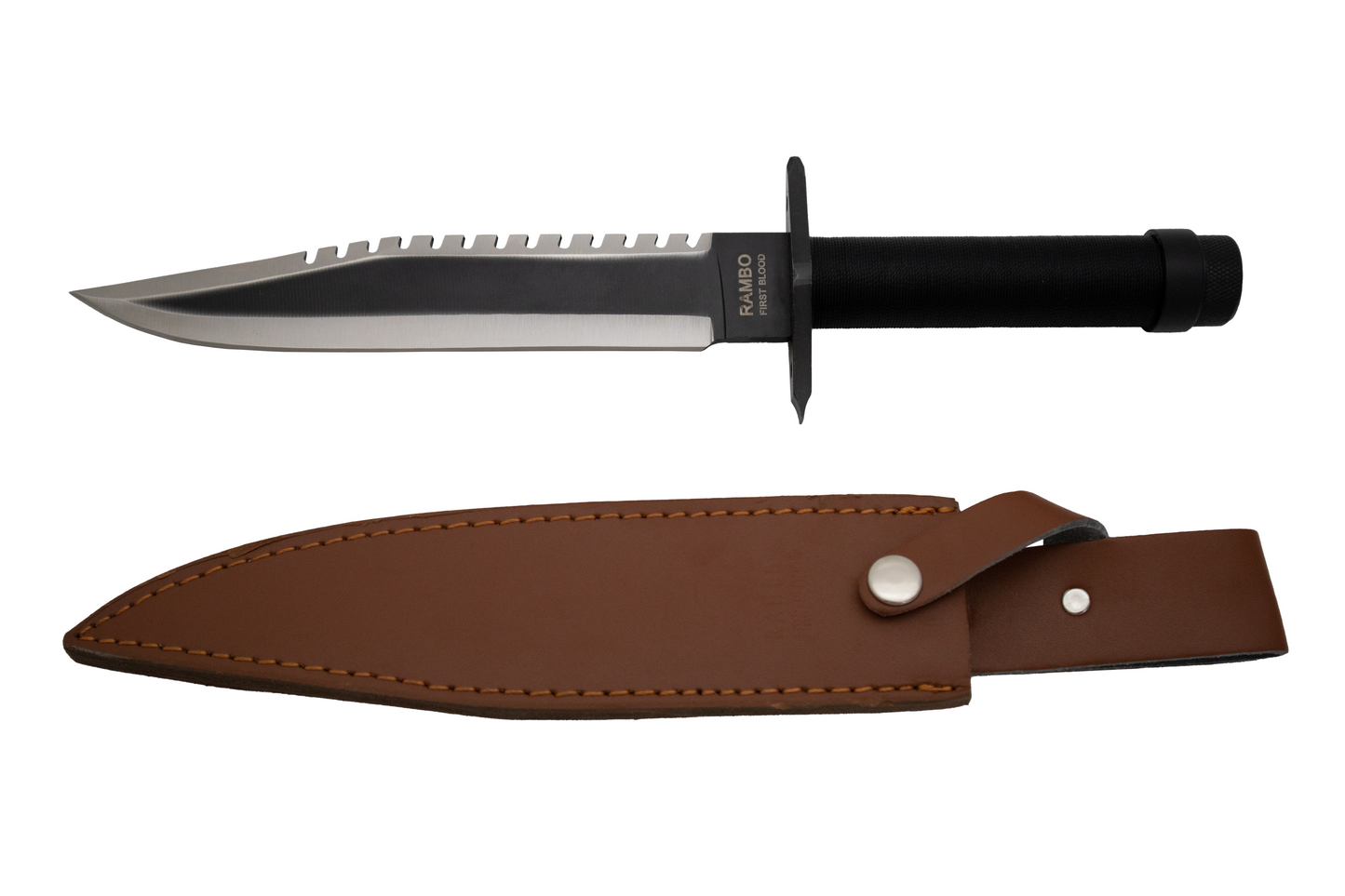 RAMBO FIRST BLOOD PART 1 SURVIVAL HUNTING KNIFE WITH LEATHER SHEATH