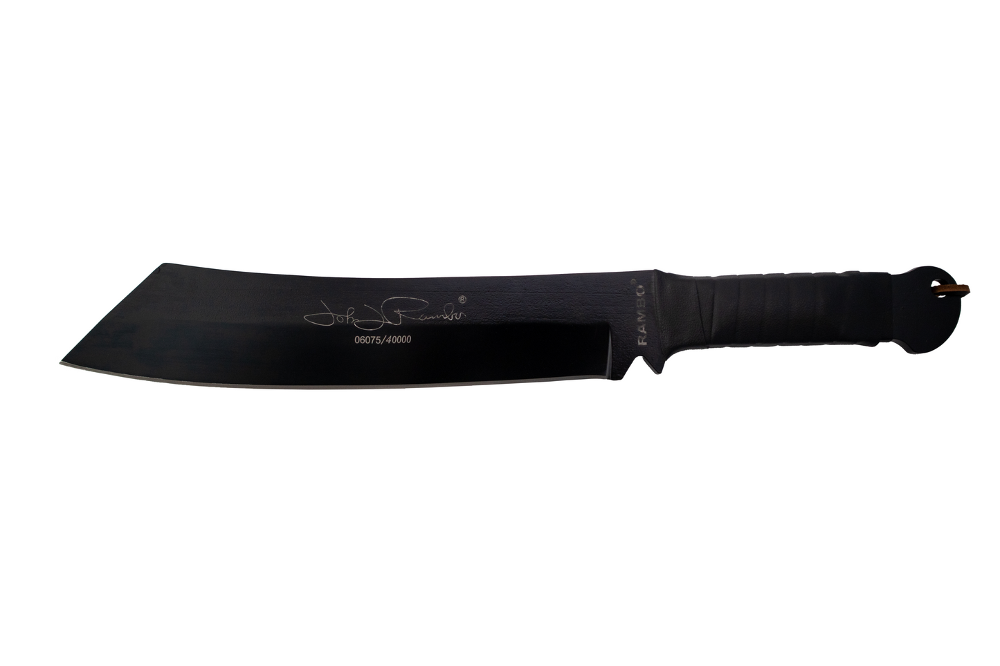 RAMBO PART IV MACHETE KNIFE SIGNATURE EDITION HUNTING KNIFE WITH LEATHER SHEATH