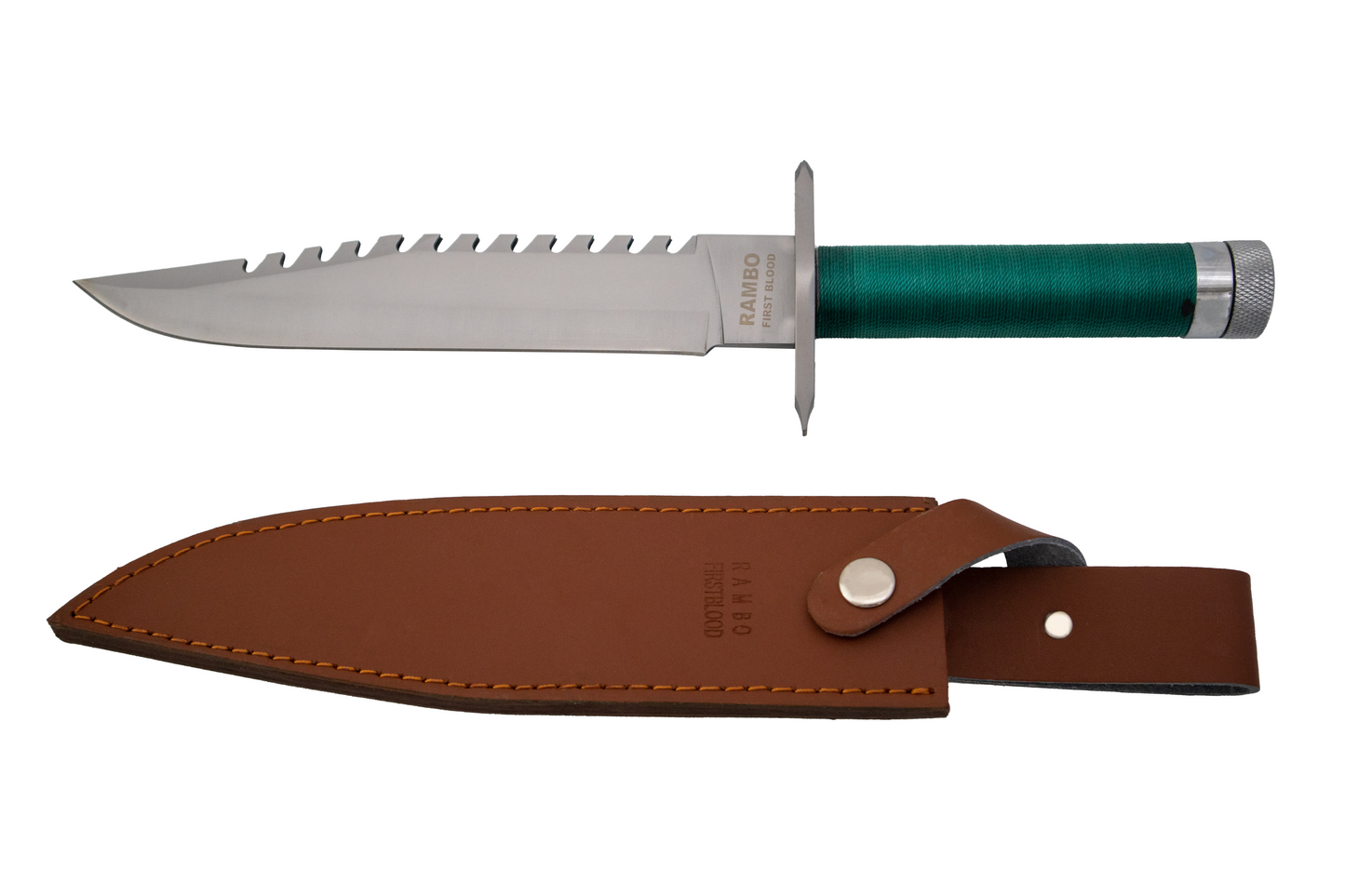 RAMBO FIRST BLOOD SURVIVAL HUNTING KNIFE DELUXE EDITION WITH LEATHER SHEATH
