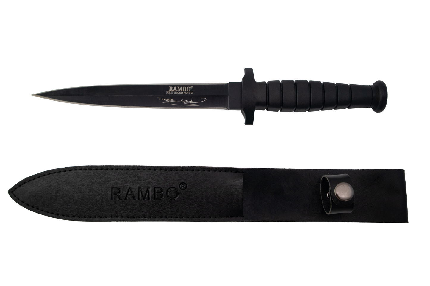 RAMBO FIRST BLOOD PART VI SURVIVAL HUNTING BOOT KNIFE WITH LEATHER SHEATH